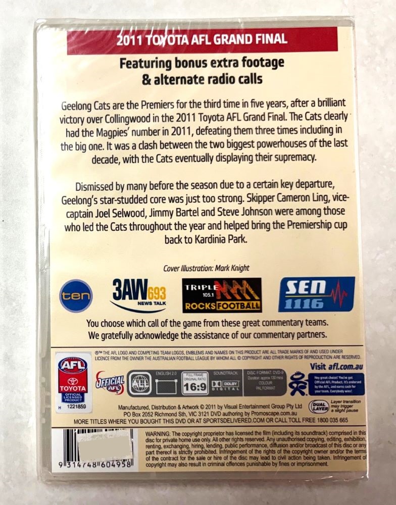 2011 Geelong 2011 back